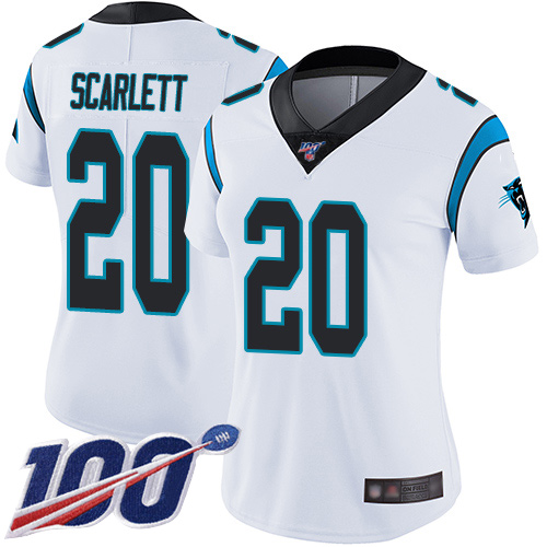 Carolina Panthers Limited White Women Jordan Scarlett Road Jersey NFL Football #20 100th Season Vapor Untouchable->carolina panthers->NFL Jersey